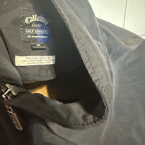 Callaway Golf Apparel Mens Medium Black Half ZIP Windbreaker - Picture 5 of 5